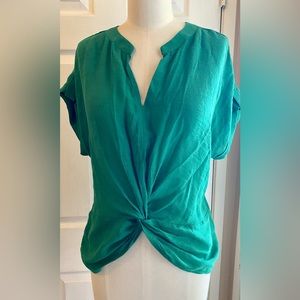 Green v neck top
